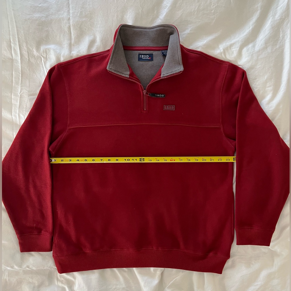 Izod Large Burgundy Pullover Fleece